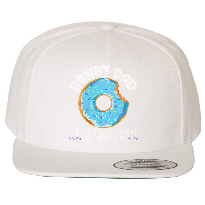 Donut Dad Regular Dad With Sprinkles Father's Day Wool Snapback Cap