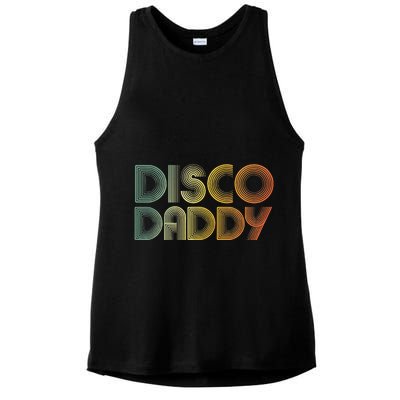 Disco Daddy Retro 60s 70s Party Costume Dad Fathers Day Ladies PosiCharge Tri-Blend Wicking Tank