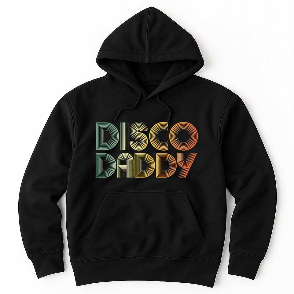 Disco Daddy Retro 60s 70s Party Costume Dad Fathers Day Hoodie