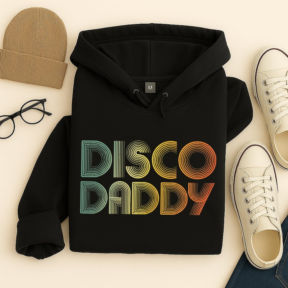 Disco Daddy Retro 60s 70s Party Costume Dad Fathers Day Hoodie