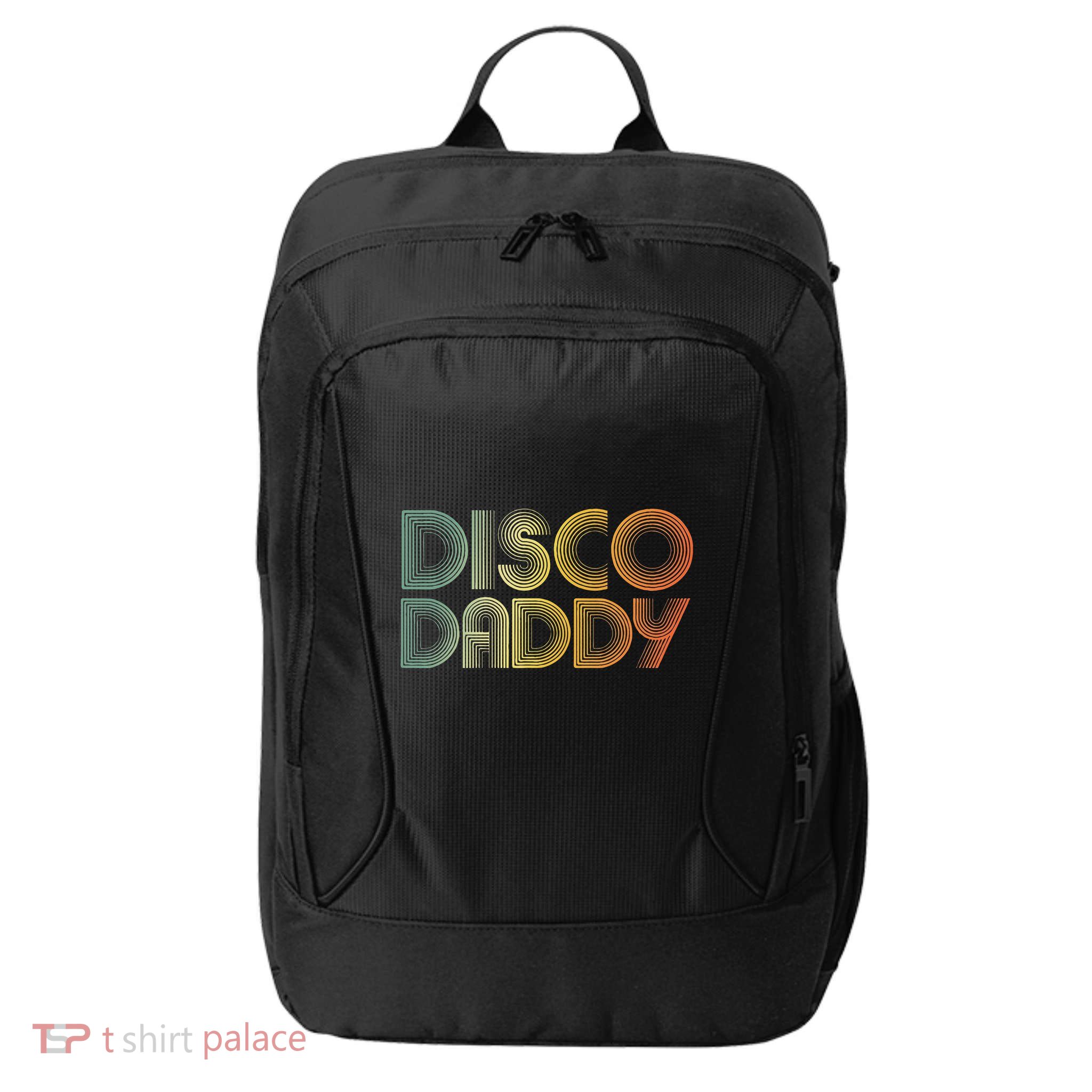 Disco Daddy Retro 60s 70s Party Costume Dad Fathers Day City Backpack