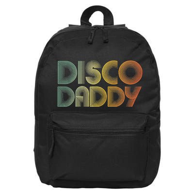 Disco Daddy Retro 60s 70s Party Costume Dad Fathers Day 16 in Basic Backpack