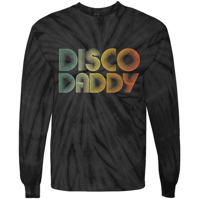 Disco Daddy Retro 60s 70s Party Costume Dad Fathers Day Tie-Dye Long Sleeve Shirt