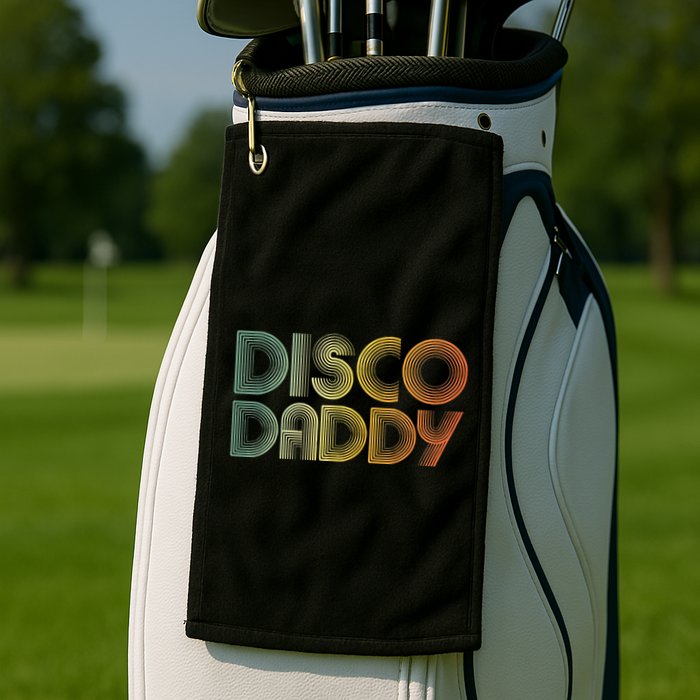 Disco Daddy Retro 60s 70s Party Costume Dad Fathers Day Golf Towel