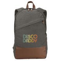 Disco Daddy Retro 60s 70s Party Costume Dad Fathers Day Cotton Canvas Backpack