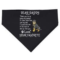 Dear Daddy Rottweiler Dog Dad Fathers Day USA-Made Doggie Bandana