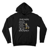 Dear Daddy Rottweiler Dog Dad Fathers Day Tall Hoodie