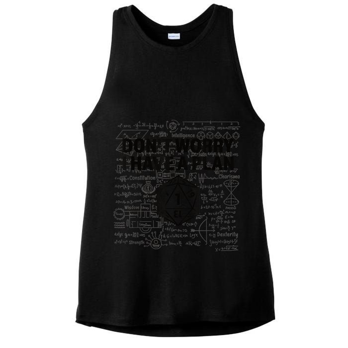 D20 Dice Roll 1 Funny Dungeon Gamer Critical Fail Dragon Ladies PosiCharge Tri-Blend Wicking Tank