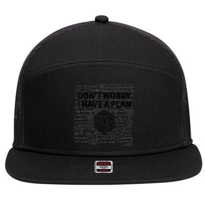 D20 Dice Roll 1 Funny Dungeon Gamer Critical Fail Dragon 7 Panel Mesh Trucker Snapback Hat