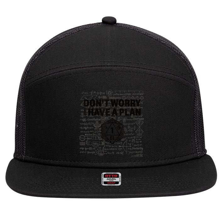D20 Dice Roll 1 Funny Dungeon Gamer Critical Fail Dragon 7 Panel Mesh Trucker Snapback Hat