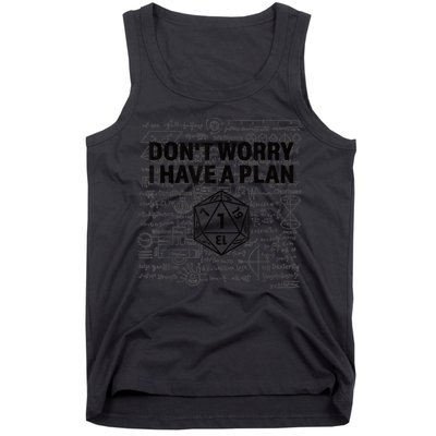 D20 Dice Roll 1 Funny Dungeon Gamer Critical Fail Dragon Tank Top