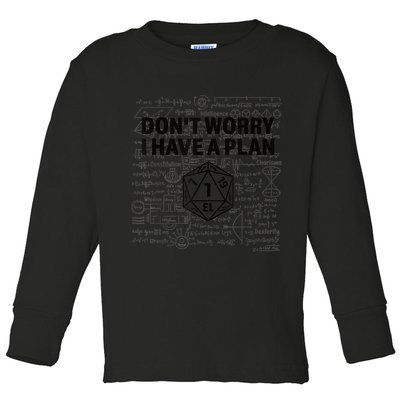 D20 Dice Roll 1 Funny Dungeon Gamer Critical Fail Dragon Toddler Long Sleeve Shirt