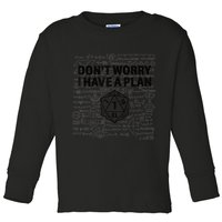 D20 Dice Roll 1 Funny Dungeon Gamer Critical Fail Dragon Toddler Long Sleeve Shirt