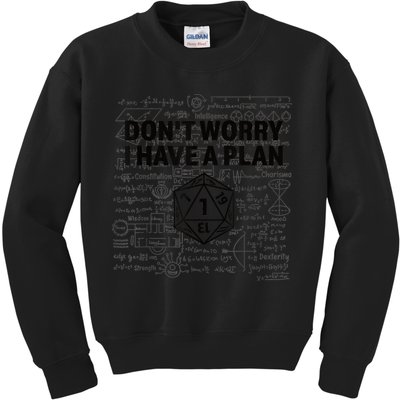 D20 Dice Roll 1 Funny Dungeon Gamer Critical Fail Dragon Kids Sweatshirt