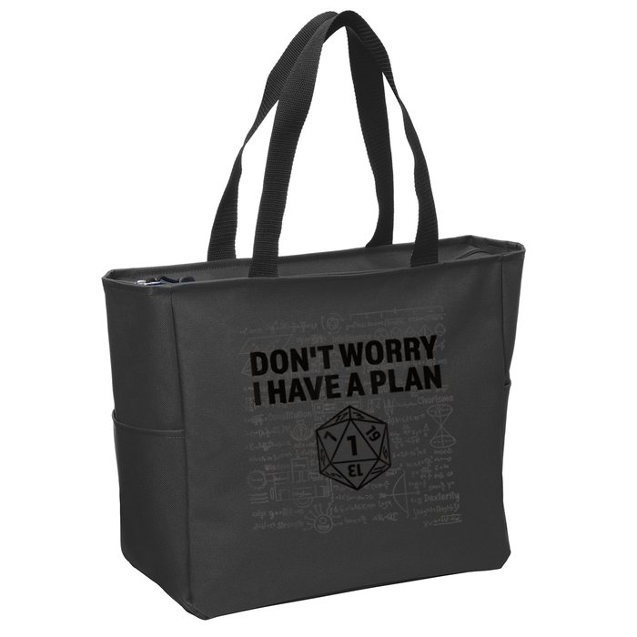 D20 Dice Roll 1 Funny Dungeon Gamer Critical Fail Dragon Zip Tote Bag