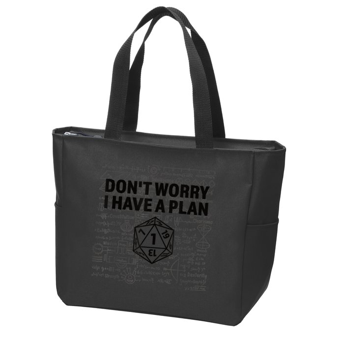 D20 Dice Roll 1 Funny Dungeon Gamer Critical Fail Dragon Zip Tote Bag