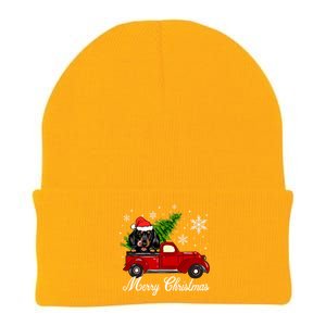 Dachshund Dog Riding Red Truck Christmas Decorations Pajama Cute Gift Knit Cap Winter Beanie