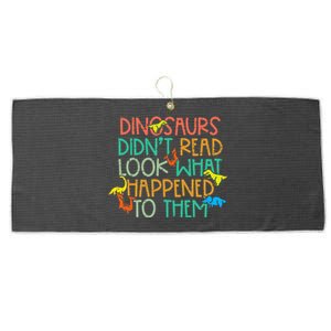 Dinosaurs Didnt Read Funny Book Lover Large Microfiber Waffle Golf Towel