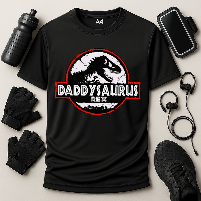 Dinosaur Daddysaurus Rex Father Day For Dad Funny Gifts Idea Performance Shirt