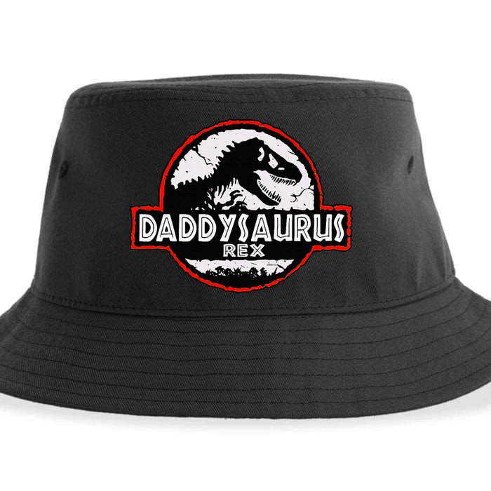 Dinosaur Daddysaurus Rex Father Day For Dad Funny Gifts Idea Sustainable Bucket Hat