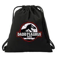 Dinosaur Daddysaurus Rex Father Day For Dad Funny Gifts Idea Drawstring Bag