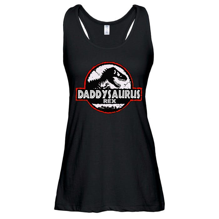 Dinosaur Daddysaurus Rex Father Day For Dad Funny Gifts Idea Ladies Essential Flowy Tank
