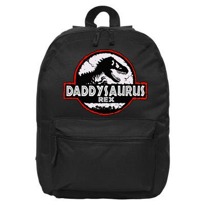 Dinosaur Daddysaurus Rex Father Day For Dad Funny Gifts Idea 16 in Basic Backpack