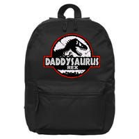 Dinosaur Daddysaurus Rex Father Day For Dad Funny Gifts Idea 16 in Basic Backpack