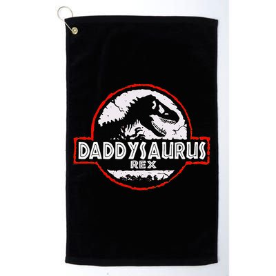 Dinosaur Daddysaurus Rex Father Day For Dad Funny Gifts Idea Golf Towel