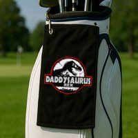 Dinosaur Daddysaurus Rex Father Day For Dad Funny Gifts Idea Golf Towel