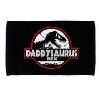 Dinosaur Daddysaurus Rex Father Day For Dad Funny Gifts Idea Microfiber Hand Towel