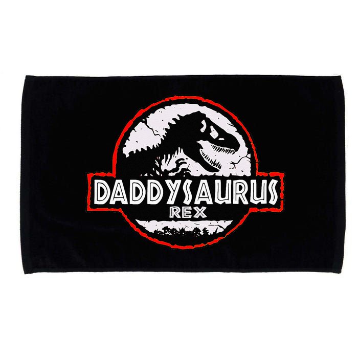Dinosaur Daddysaurus Rex Father Day For Dad Funny Gifts Idea Microfiber Hand Towel