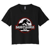 Dinosaur Daddysaurus Rex Father Day For Dad Funny Gifts Idea Crop Top