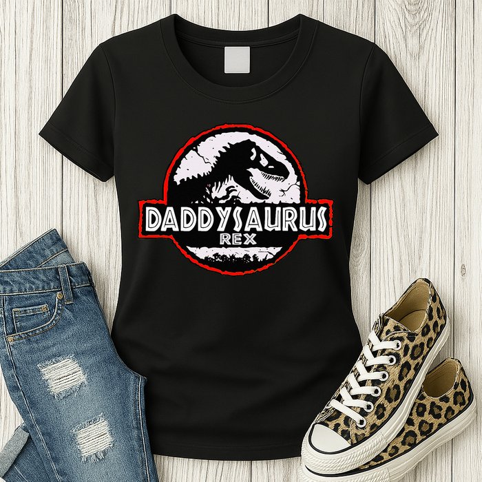 Dinosaur Daddysaurus Rex Father Day For Dad Funny Gifts Idea Womens T-Shirt