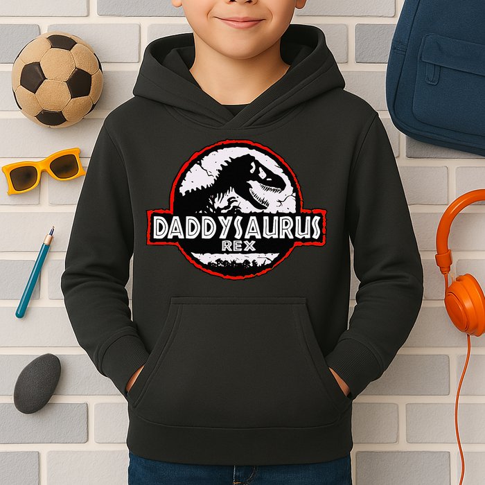 Dinosaur Daddysaurus Rex Father Day For Dad Funny Gifts Idea Kids Hoodie