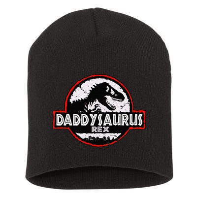 Dinosaur Daddysaurus Rex Father Day For Dad Funny Gifts Idea Short Acrylic Beanie