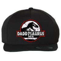 Dinosaur Daddysaurus Rex Father Day For Dad Funny Gifts Idea Wool Snapback Cap