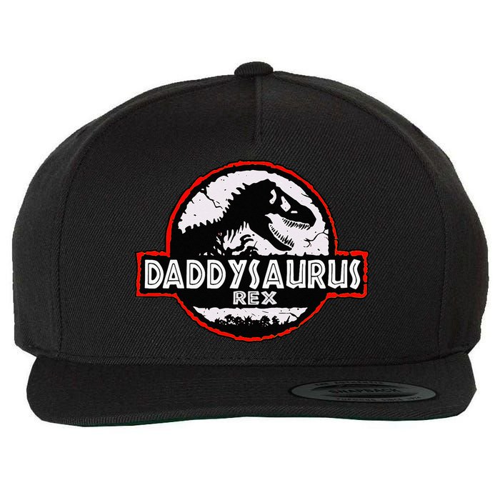 Dinosaur Daddysaurus Rex Father Day For Dad Funny Gifts Idea Wool Snapback Cap
