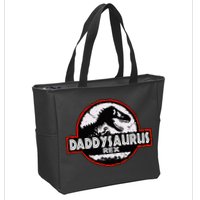 Dinosaur Daddysaurus Rex Father Day For Dad Funny Gifts Idea Zip Tote Bag