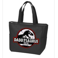 Dinosaur Daddysaurus Rex Father Day For Dad Funny Gifts Idea Zip Tote Bag