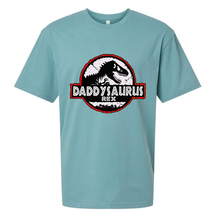 Dinosaur Daddysaurus Rex Father Day For Dad Funny Gifts Idea Sueded Cloud Jersey T-Shirt