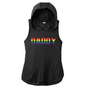 Daddy Dad Rainbow Flag Queer Lesbian Priide Csd Lgbt Gift Ladies PosiCharge Tri-Blend Wicking Draft Hoodie Tank