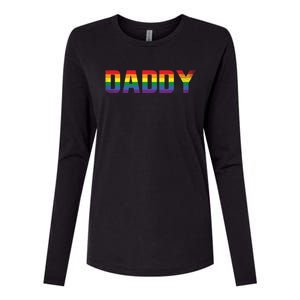 Daddy Dad Rainbow Flag Queer Lesbian Priide Csd Lgbt Gift Womens Cotton Relaxed Long Sleeve T-Shirt