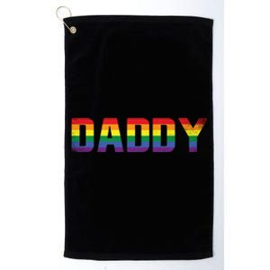 Daddy Dad Rainbow Flag Queer Lesbian Priide Csd Lgbt Gift Platinum Collection Golf Towel