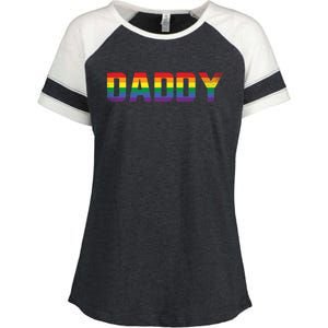 Daddy Dad Rainbow Flag Queer Lesbian Priide Csd Lgbt Gift Enza Ladies Jersey Colorblock Tee