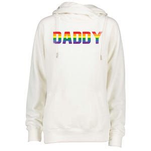 Daddy Dad Rainbow Flag Queer Lesbian Priide Csd Lgbt Gift Womens Funnel Neck Pullover Hood