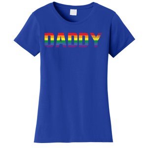 Daddy Dad Rainbow Flag Queer Lesbian Priide Csd Lgbt Gift Women's T-Shirt