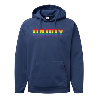 Daddy Dad Rainbow Flag Queer Lesbian Priide Csd Lgbt Gift Performance Fleece Hoodie