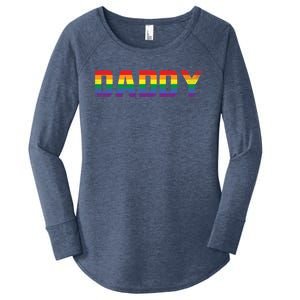 Daddy Dad Rainbow Flag Queer Lesbian Priide Csd Lgbt Gift Women's Perfect Tri Tunic Long Sleeve Shirt