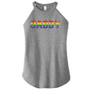 Daddy Dad Rainbow Flag Queer Lesbian Priide Csd Lgbt Gift Women's Perfect Tri Rocker Tank